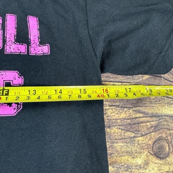 Breast Cancer Awareness Unisex Black T-Shirt With “No One Fights Alone” XSmall - Picture 4 of 5